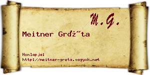 Meitner Gréta névjegykártya